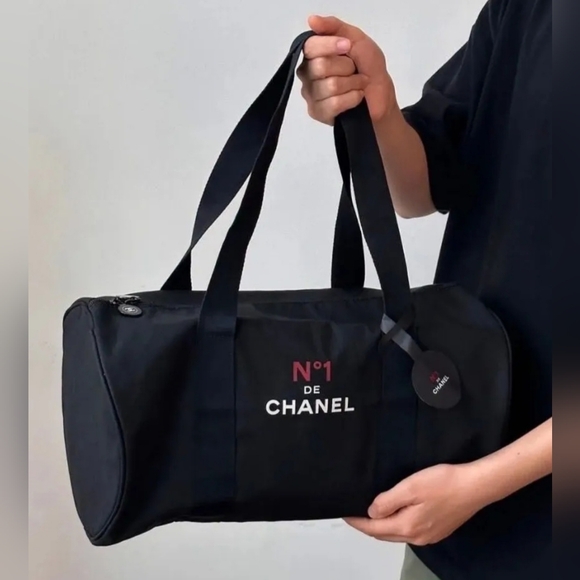 Chanel Black No 1 Canvas Small Duffel Bag Novelty GWP - New - Picture 2 of 4